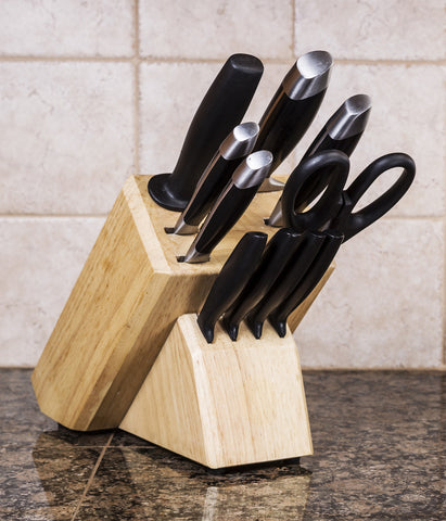 Knife Set In Wooden Block