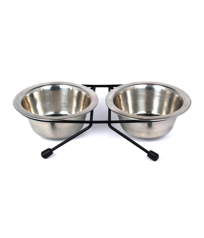 Dual Pet Bowl On Stand